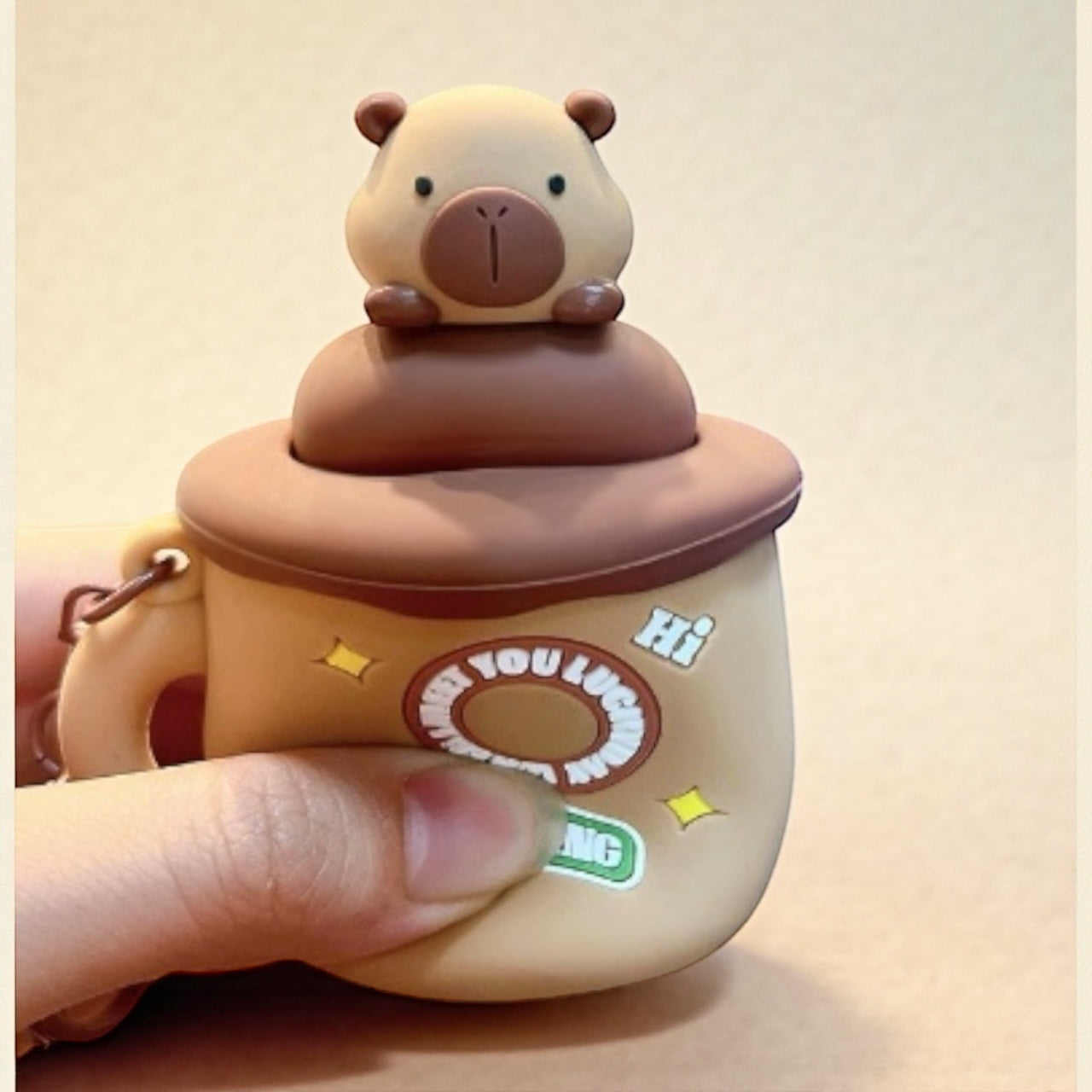 Silicone Capybara Keychain, Stress Relief Toy Accessory for Backpacks, Purses