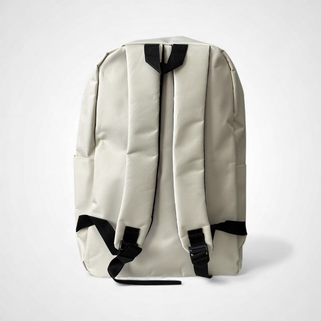 Minimalist Everyday Backpack – Beige & Black