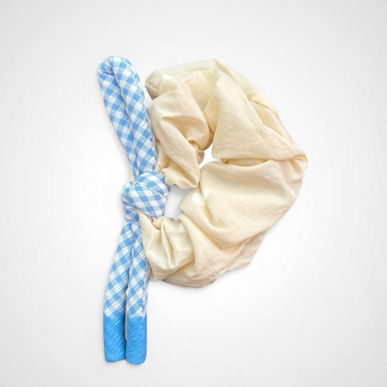 Soft Gingham Rope Scrunchie