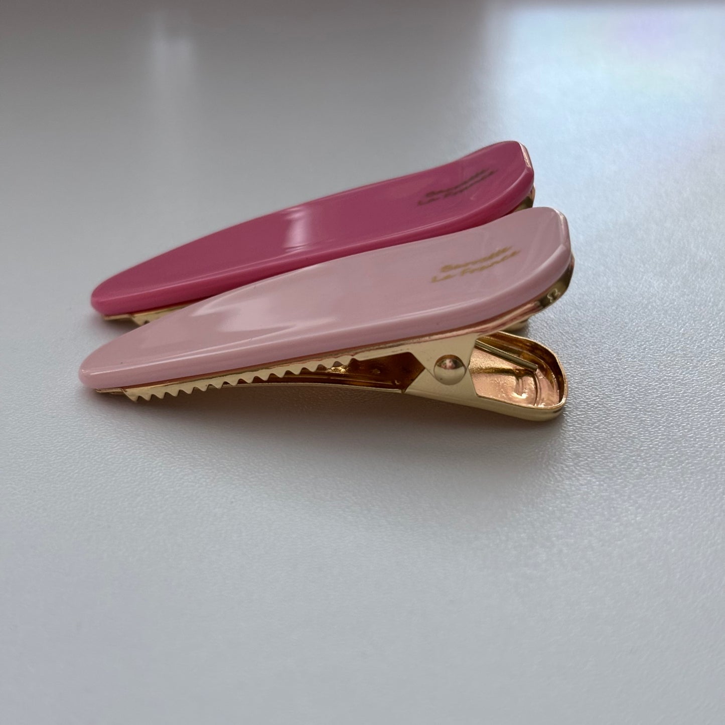 Glossy French Barrette Hair Clip – 6 cm (2.36 in), Gold Metal Tone