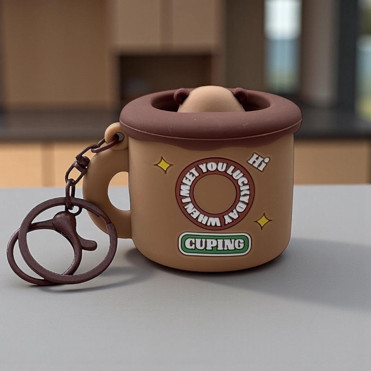 Silicone Capybara Keychain, Stress Relief Toy Accessory for Backpacks, Purses