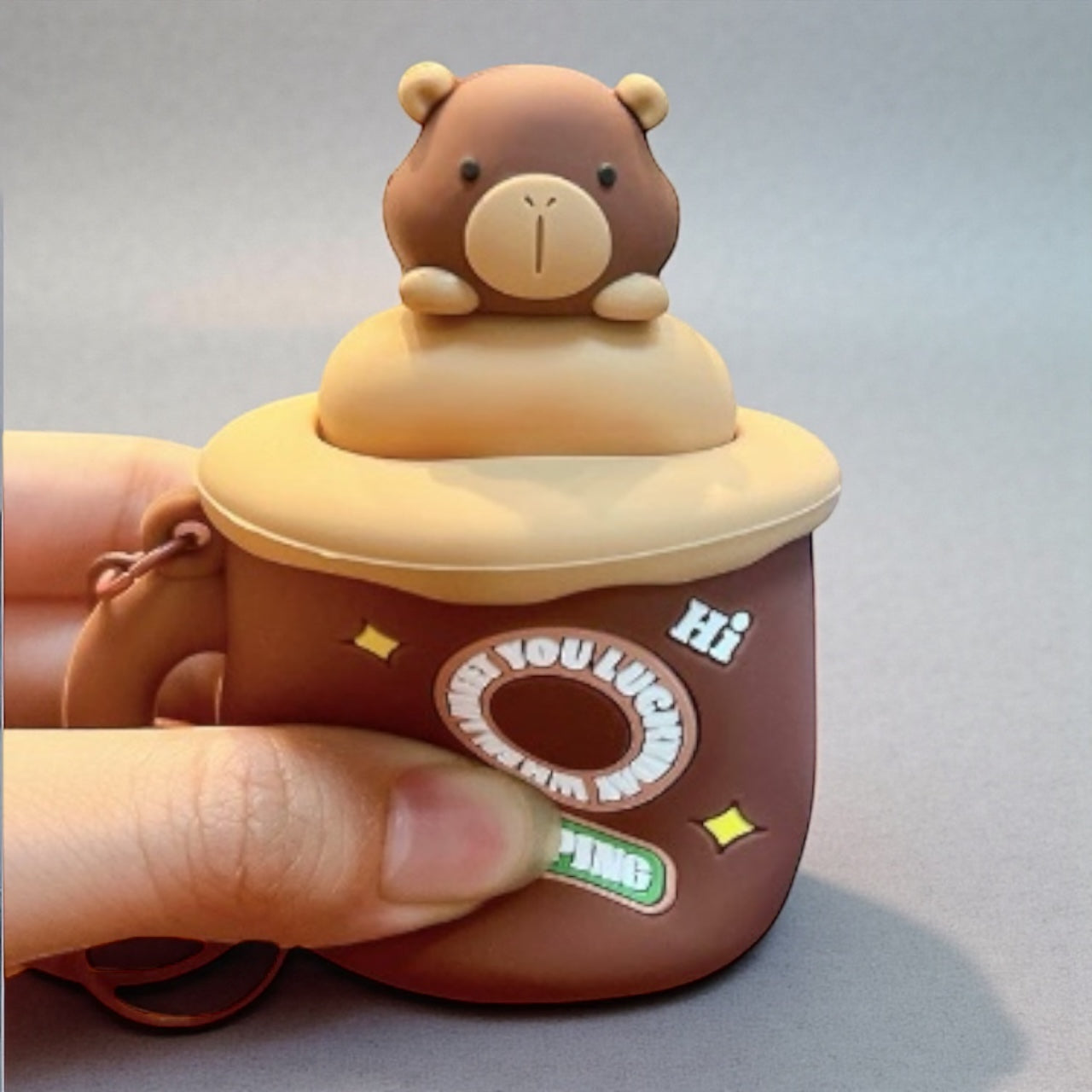 Silicone Capybara Keychain, Stress Relief Toy Accessory for Backpacks, Purses