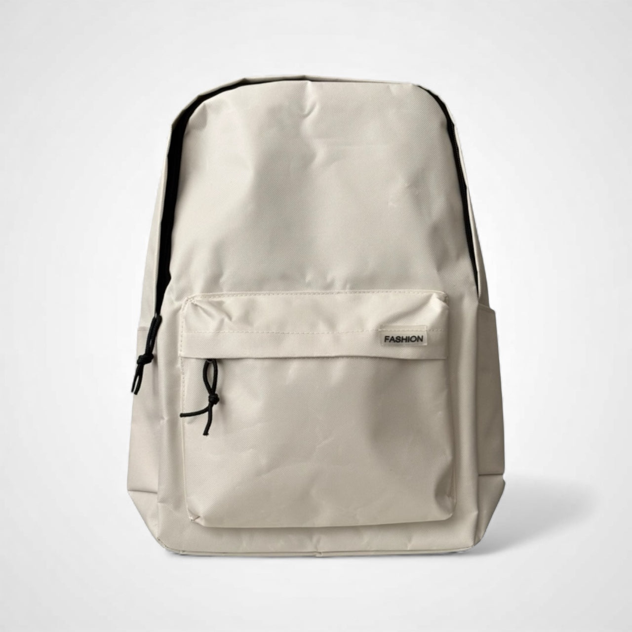 Minimalist Everyday Backpack – Beige & Black