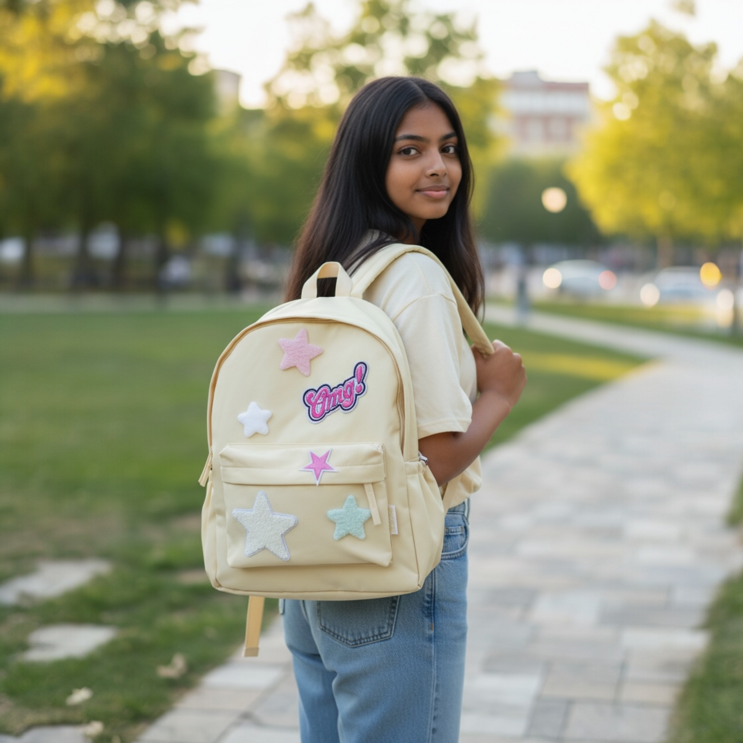 Girls 17'' School Backpack-Book Bag, Lightweight Laptop Bag