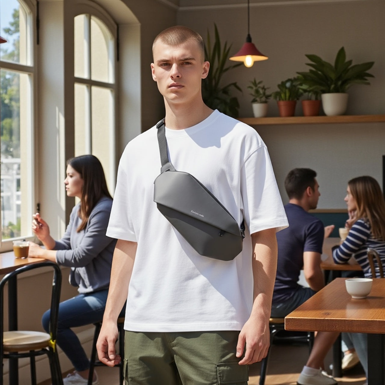 Water-Resistant Crossbody Sling Bag – Minimal Minimalist Fanny Pack, 3 Colors