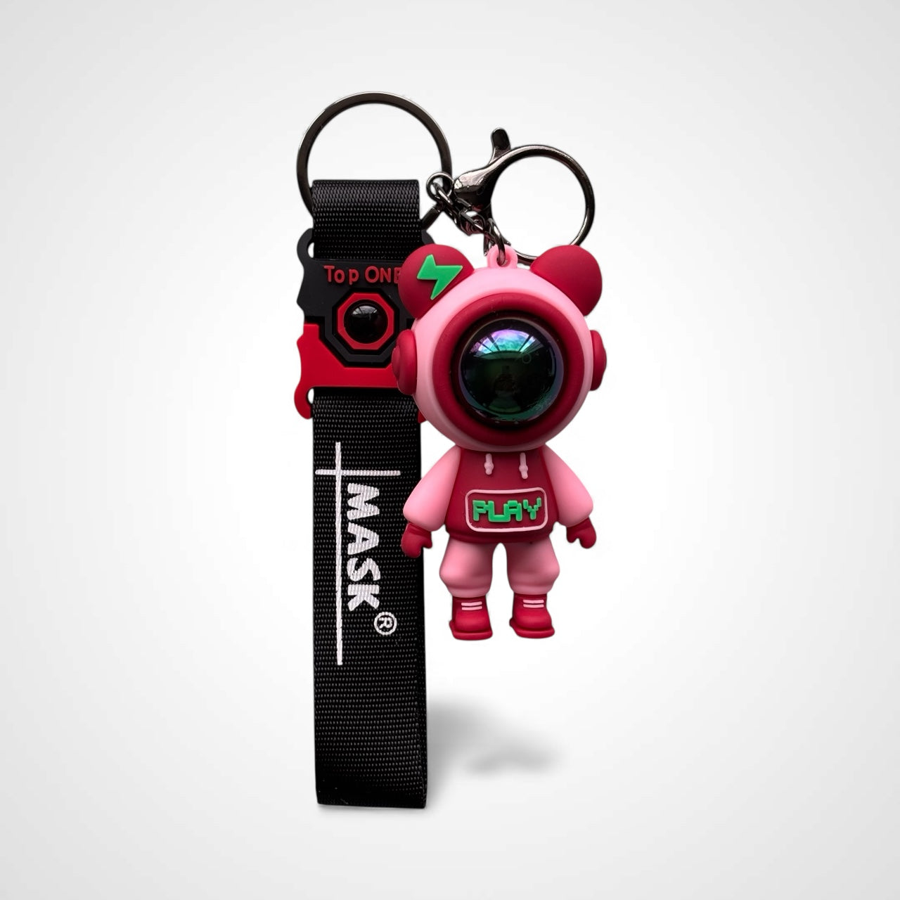 Astronaut Bear Keychain with Strap – Cute Bag & Backpack Charm