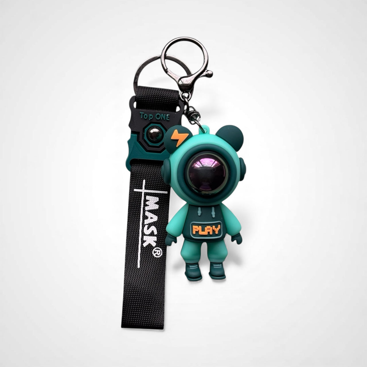 Astronaut Bear Keychain with Strap – Cute Bag & Backpack Charm