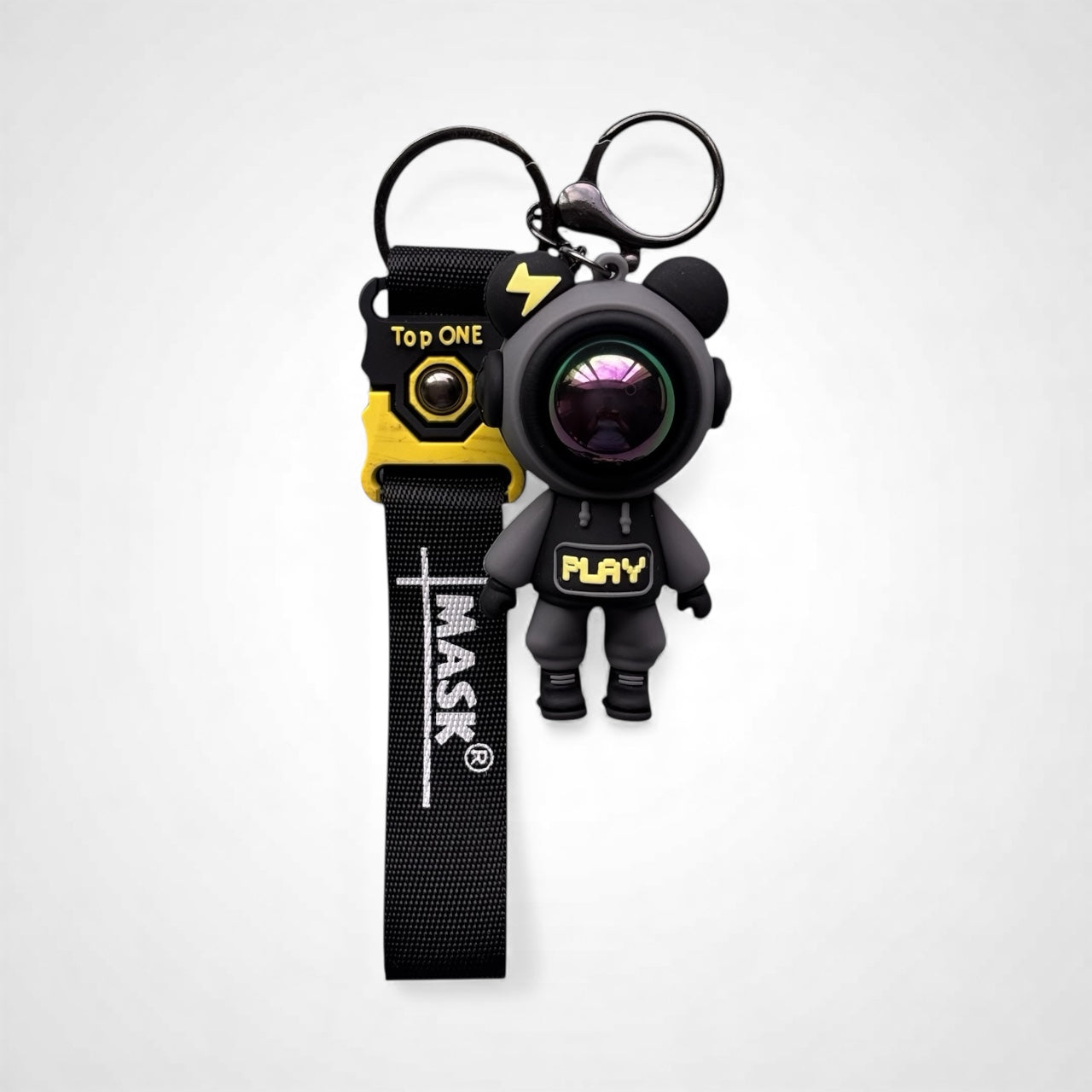 Astronaut Bear Keychain with Strap – Cute Bag & Backpack Charm