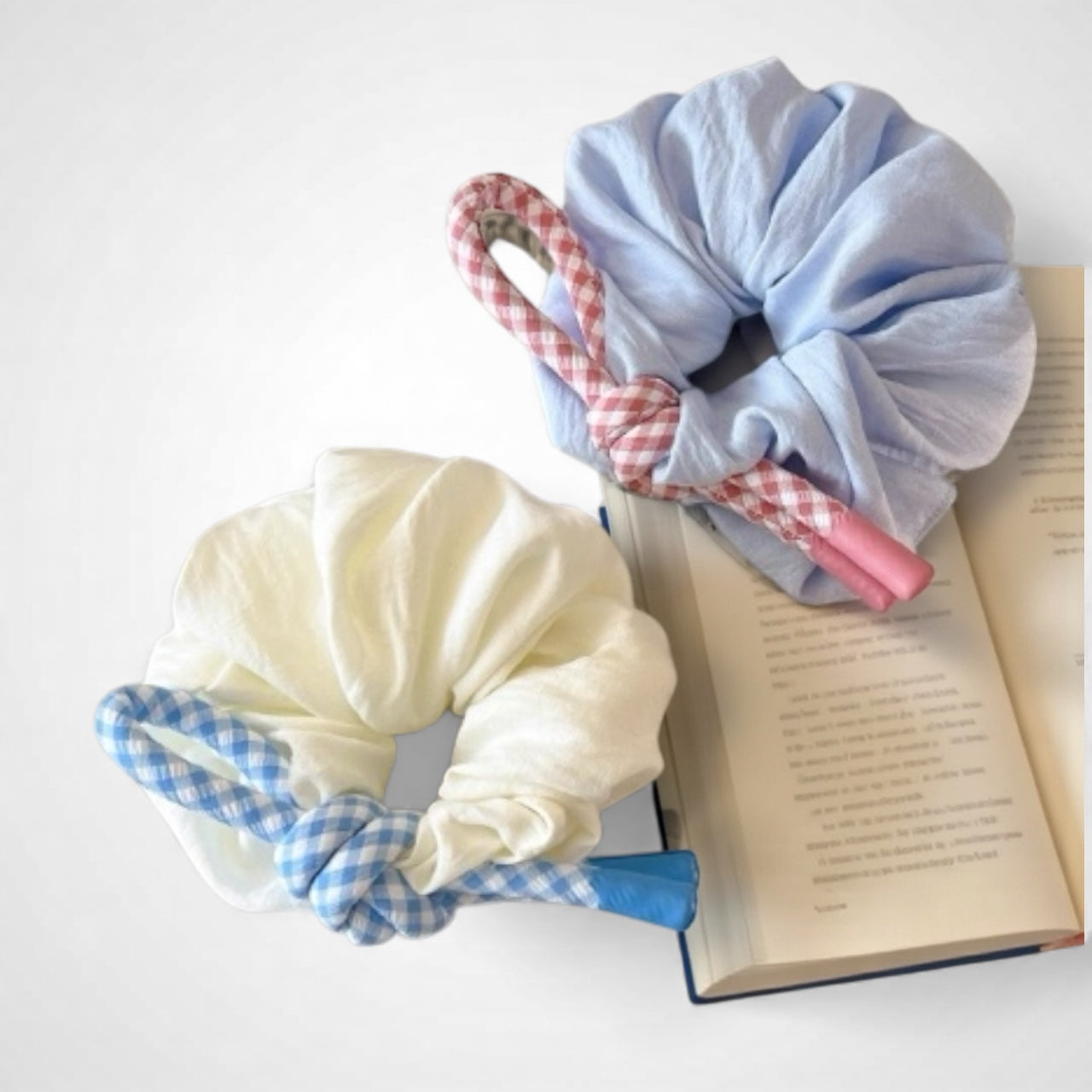 Soft Gingham Rope Scrunchie