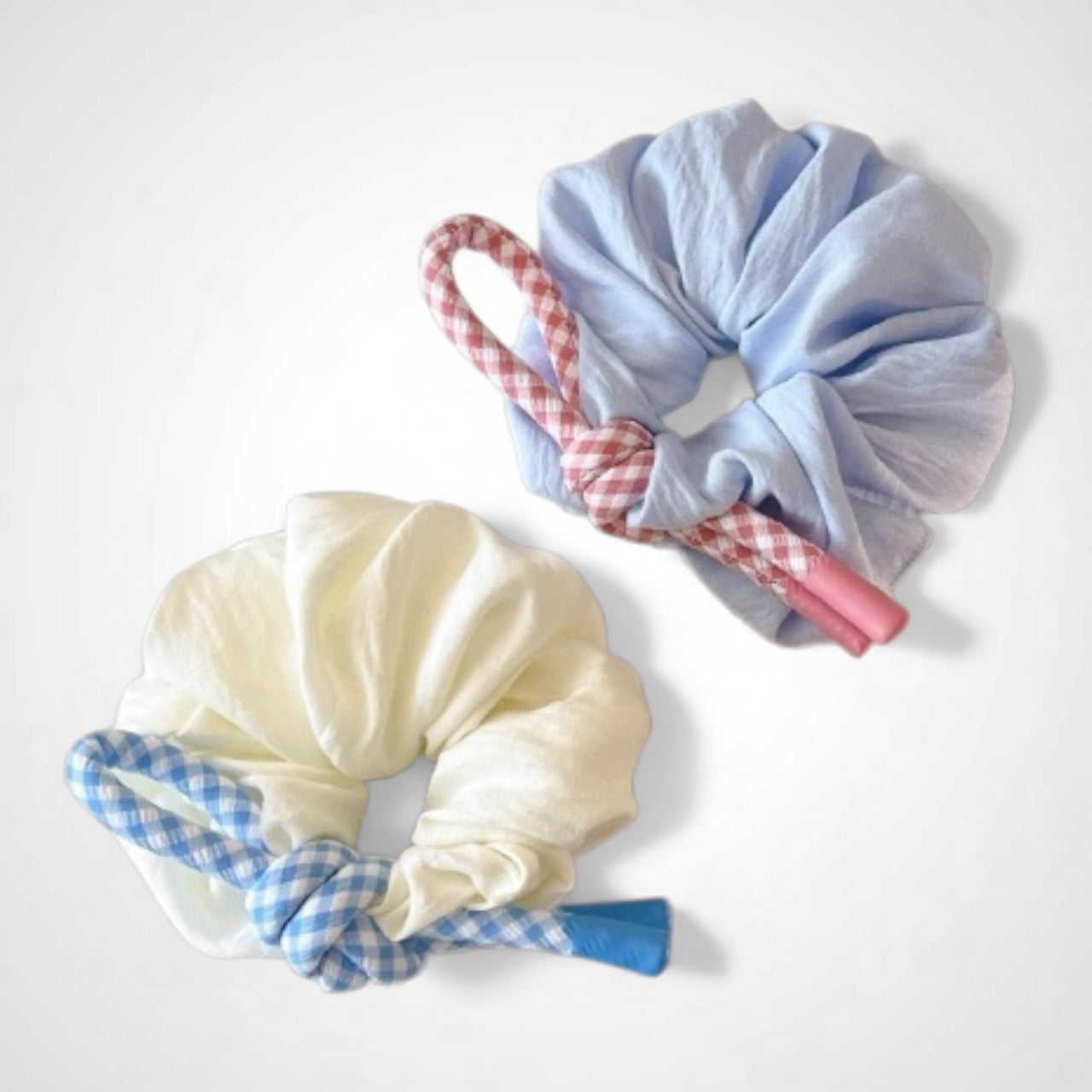 Soft Gingham Rope Scrunchie