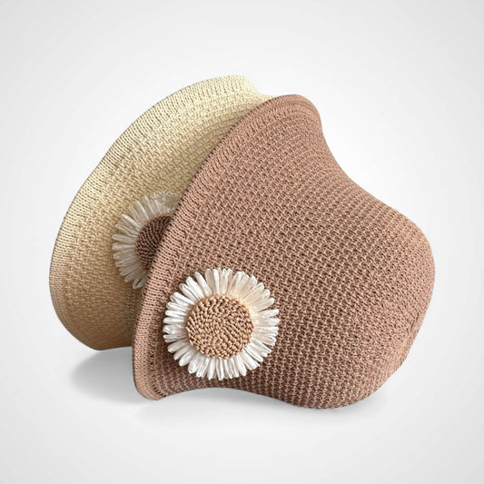 Daisy Crochet Sun Hat-2 Colors