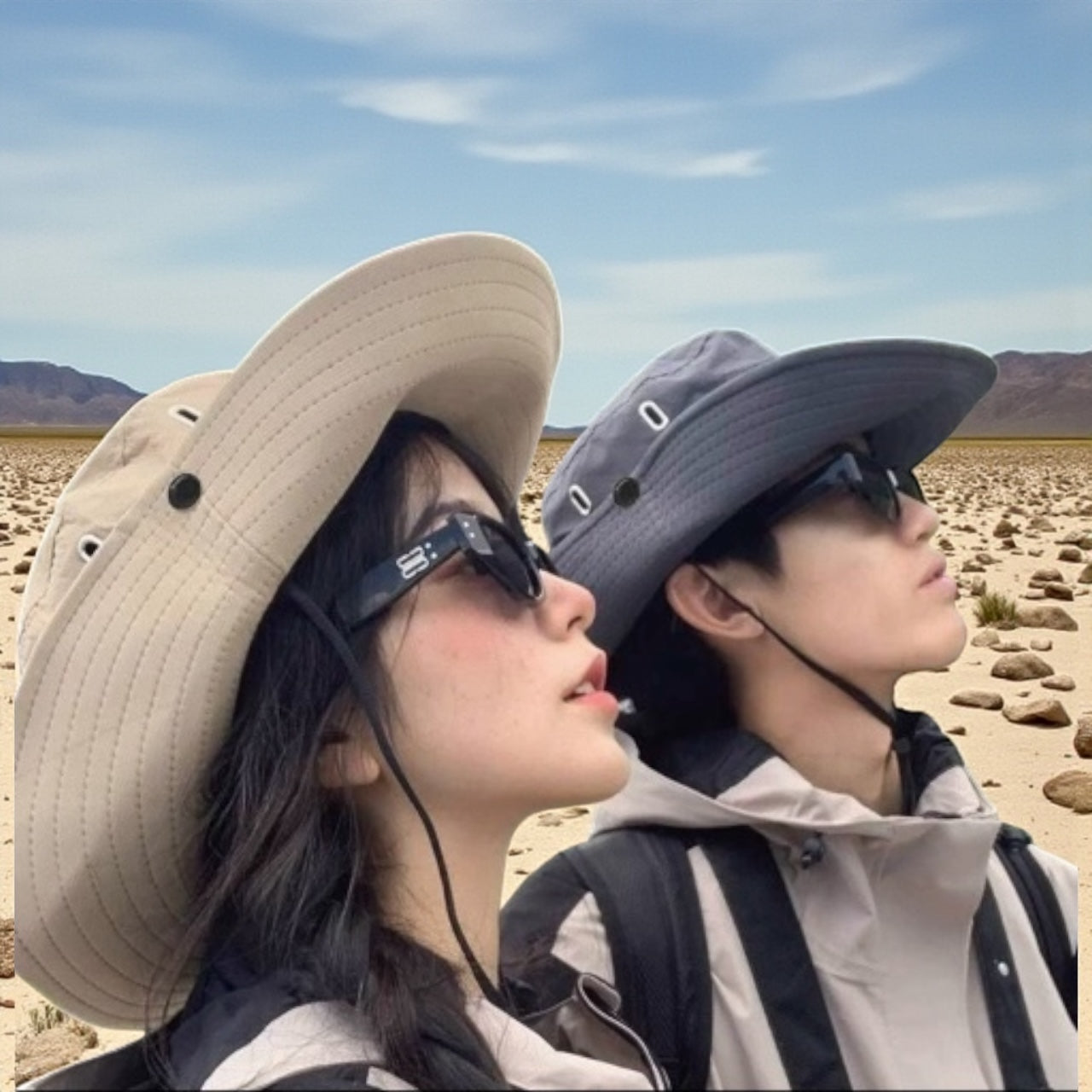 Lightweight Outdoor Sun Hat with Chin Strap-3 Colors